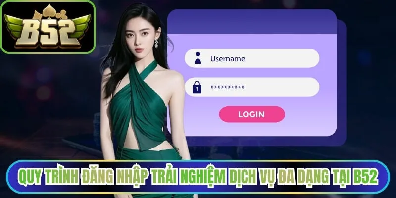 Quy trình đăng nhập trải nghiệm dịch vụ đa dạng tại B52