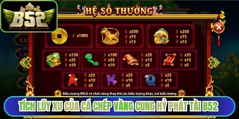 Tích lũy xu của cá chép vàng cung hỷ phát tài B52 